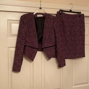 NWOT Calvin Klein tweed suit, size 6